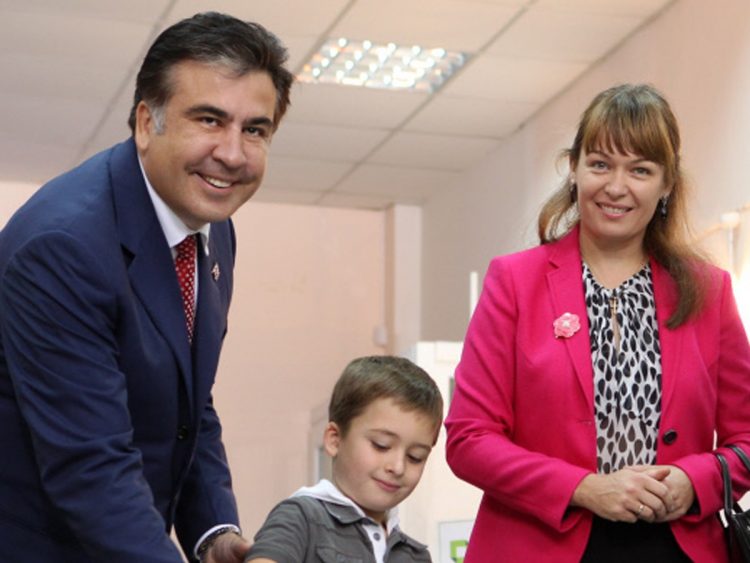 Михаил Саакашвили с женой